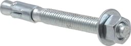 Wiganker - Betonanker Doorsteekanker - Bevestigen in Steen - Inclusief Moer Wasmachine - 3/8 x 3-3/4 Inch - Metaal — thumbnail 1