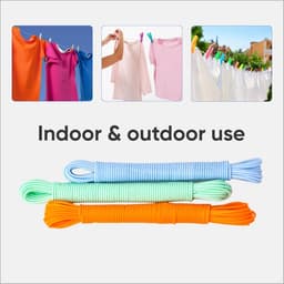 Waslijn Outdoor - Vervangend Koord - Kleding Drogen - Vezelversterkt Plastic - 60ft - Wit — thumbnail 3
