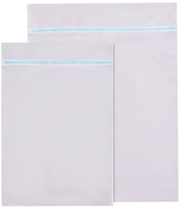 Waszakken - 2 Stuks - Wasnetten - Polyester - Bescherm je Wasgoed en Wasmachine - Waszakjes met Rits - Grote waszak - Laundry Bag - Wasnetje - Wassorteerder - Reisorganisator - Geschikt voor gordijnen, lakens en jassen - 60*80cm+90*110cm - Wit — thumbnail 1