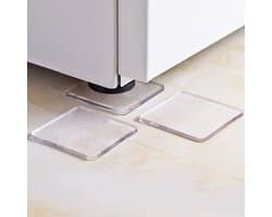 Dailygoody - Anti-Vibratie Pads - Geluidsreductie - Transparant - Wasmachine Mat - Antislip - Voor elke vloer - Set van 8