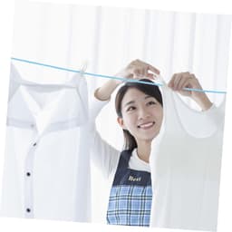 Waslijn Outdoor - Droogtouw Kleding - Kleding Drogen - Windproof Antislip - 5 meter - Blauw — thumbnail 3
