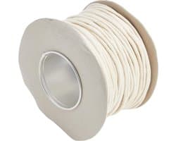 Katoenen Katrol Lijn - Waslijn Touw - Kleding Drogen - Synthetische Kern - 5.5mm x 100M - Natuurlijk