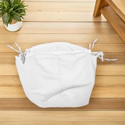Wasmand Voering - Stoffen Inzet - Was Opbergen - Ademende Stof - 45x45x36 cm - Wit — thumbnail 4