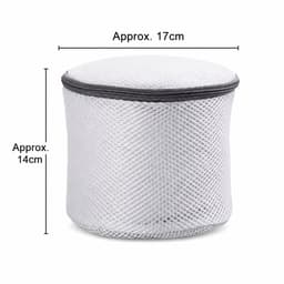 Waszak voor BH en Delicate Stoffen - Set van 5 stuks - Wasnet voor Wasmachine en Droger - 17 x 15 cm - Lingerie Waszak met Verborgen Rits - Anti-klit en Vormbehoud - Duurzame Bescherming voor Ondergoed - Ook Geschikt als Reis-opbergzak - Wit — thumbnail 5