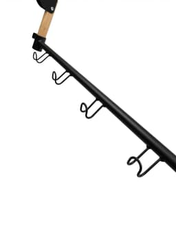 Govic® Droogrek Hangend Bamboe - zwart - wasrek inklapbaar - Wanddroogrek - Ophangbaar droogrek - droogrek deur - hangdroogrek — thumbnail 3