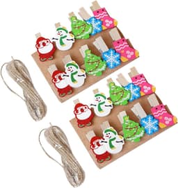 Kleine Houten Clips - Mini Decoratie Clips - Foto's Presenteren - Fijne Afwerking - 3.5 cm - Gekleurd — thumbnail 1
