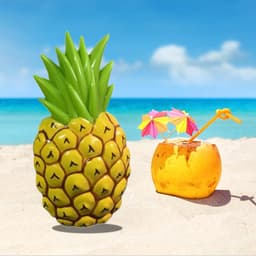 Strandhanddoekknijpers - Ananas Clips - Handdoek Beveiligen - Sterke Grip - 13 cm - Meerkleurig — thumbnail 4