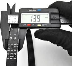 Wasmachineriem - Aandrijfriem Rubber - Wasmachine Reparatie - Duurzaam Rubber Materiaal - 6EPJ1161 - Zwart — thumbnail 2