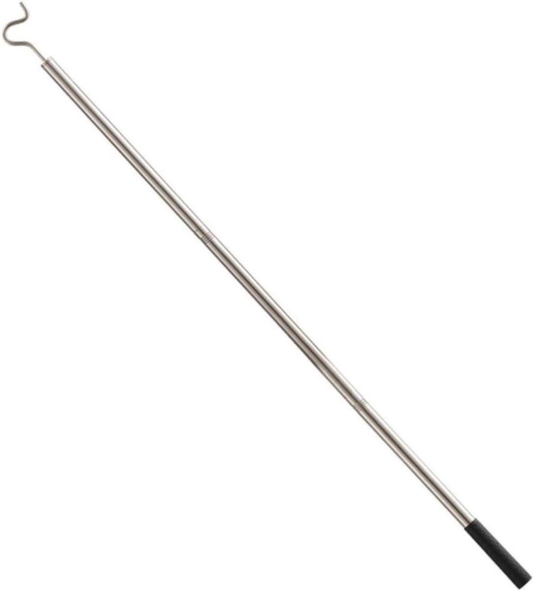 Droogpaal Kleding - Wasstok - Was Ophangen - Gebogen Vorkontwerp - 134cm - Zilver — afbeelding 1