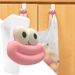 Vuilzakhouder Clip - Afvalzak Bevestiging - Afvalbeheer Organiseren - Eenvoudige Klem Installatie - 36x31x43 mm - Wit — thumbnail 2