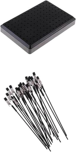 Modelbouw Clips - Hobby Gereedschap - Onderdelen Schilderen - Met Houder Basis - 20 Stuks - Zwart — thumbnail 5