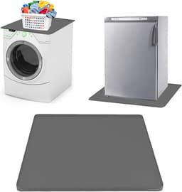 Lekbak Wasmachine - Koelkastmat Vloerbescherming - Apparaten Beschermen - Verhoogde Rand - 60 x 60 cm - Grijs — thumbnail 1