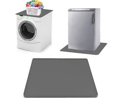 Lekbak Wasmachine - Koelkastmat Vloerbescherming - Apparaten Beschermen - Verhoogde Rand - 60 x 60 cm - Grijs