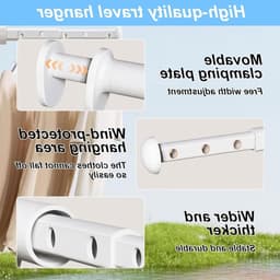 Compacte Droogrek voor Kamperen, Mini Wasdroger, Uitbreidbaar en Ruimtebesparend, Ideaal voor Balconies en Hotels, Draagt tot 3.3 kg Wasgoed — thumbnail 2