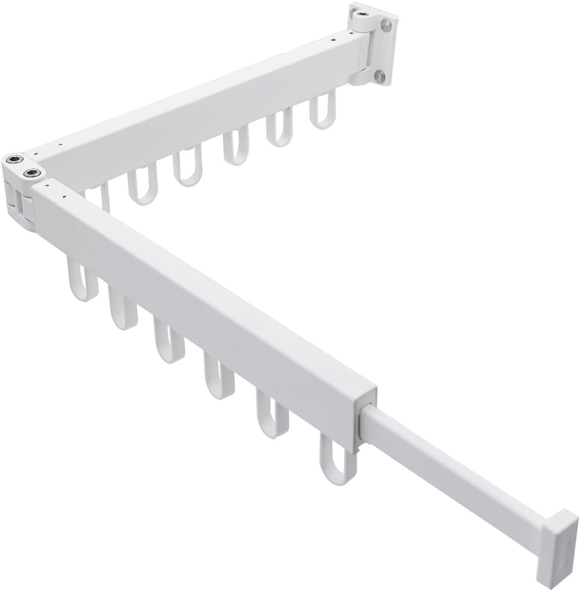 Cosensi - Droogrek - Vouwbaar - Flexibel ontwerp - Wit - Wasrek - Ideaal voor balkon en badkamer - Compact formaat — afbeelding 1