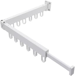 Cosensi - Droogrek - Vouwbaar - Flexibel ontwerp - Wit - Wasrek - Ideaal voor balkon en badkamer - Compact formaat — thumbnail 1