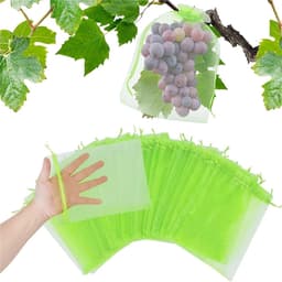 Fruitbewaarzakken - Gaaszakken - Oogst beschermen - Ademend materiaal - 100 stuks - Groen — thumbnail 4