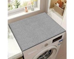 Wasmachine Beschermer - 60 x 60 cm - Wasmachine Droger Mat - Wasmachine Hoes - Afdekking Voor Wasmachine of Droger - Apparaten Beschermen - voor Wasmachine, Droger, Koelkast, Kleine Meubels - Grijs — afbeelding 1