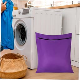 VHV Waszakken voor huisdieren - Waszakken van twill polyester - Voorkomt dat waszakken verstopt raken door dierenhaar - Waszakken voor huisdierendekens - Geweldig voor honden en katten (70x80cm) - Paars — thumbnail 2