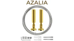 Azalia 5m Muurbevestiging Gordijnwalsdraadset, Hangende Draadgordijngordijnwalsdraad, voor Licht/Lampfoto's, Kunstprojecten Waslijn (Gouden) — thumbnail 1