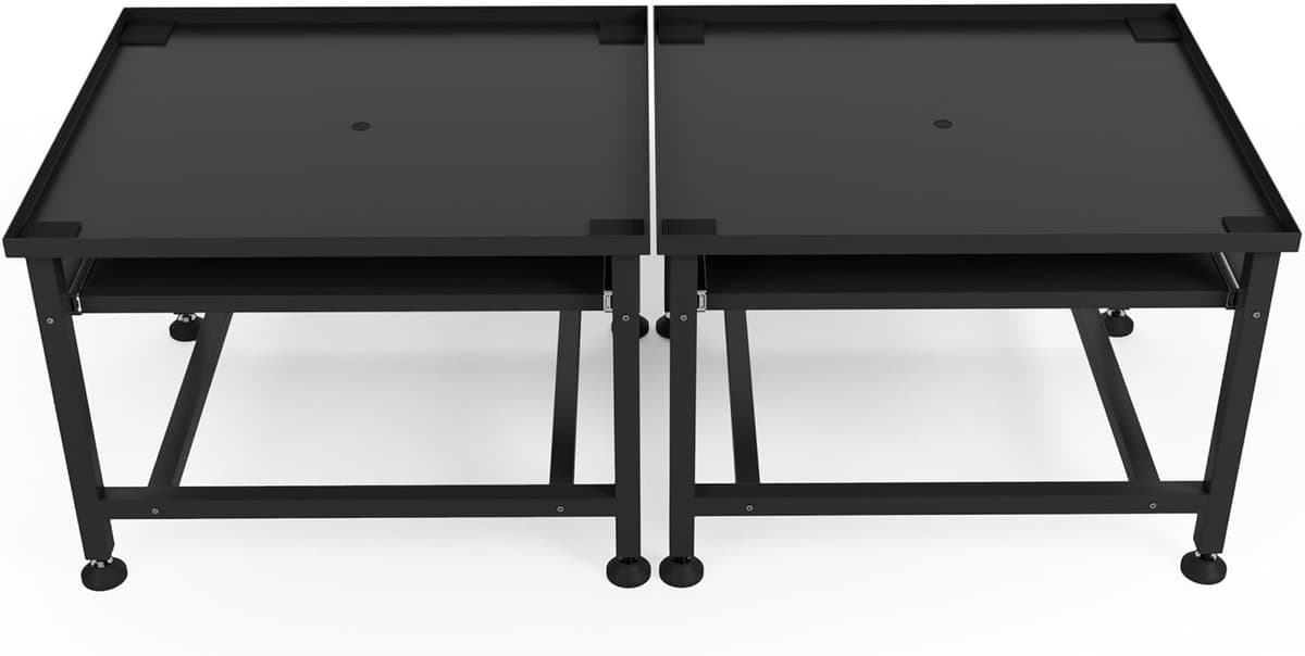 Wasmachine Verhoger - Opbouwmeubel Sokkel - Apparaten Verhoging - Dubbel Anti-tril - 45 cm hoog - Zwart — afbeelding 1