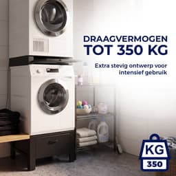 ProductXpert Stacko™ - Wasmachine Verhoger - Kast - Ombouw Met Lade - 64x54x40cm - Zwart - Met Stelvoet Stabilisatie - Antislip — thumbnail 2