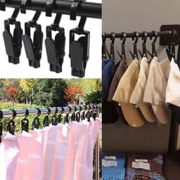 16 stuks -draaibare handdoekclip-kledingclip- gordijnclip-sokkenclip-multifunctionele hoedclip-handschoenclip met haak- kledingclip-stoffenclip-zwart-10,5*3,5 cm-voor het drogen van kleding, hoeden, handdoeken, sokken en handschoenen — thumbnail 4