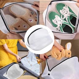 Wasnet voor schoenen - Herbruikbare waszak voor sneakers, sokken en delicate kleding - 2 stuks — thumbnail 3