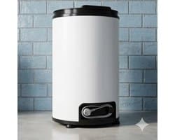 Melchioni Family Tornado Inox Draagbare Wasdroger 6 kg – 3200 RPM Centrifuge – Compact & Ruimtebesparend – Handmatige Bediening – Wit — afbeelding 1