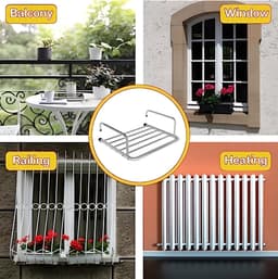 Droogrek inklapbaar - droogrek hangend - Wasrek voor binnen - Verstelbaar wasrek - Wasrek voor balkon - Uitschuifbaar wasrek - Wit - Roestvrij staal - 40*37,5*19 cm — thumbnail 5