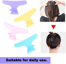 Haarklauw Klemmen - Haaraccessoires - Haar Stylen - Duurzaam Kunststof - 12 Stuks - Zwart — thumbnail 2