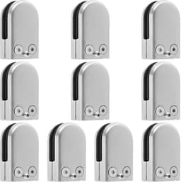 Dailygoods- Glazen Klemmen 10 Stuks - 6-8mm Roestvrijstalen Beugels - Klemhouder voor Glasplaat - Antislip Grip - Veilig en Stevig - Glasklem — thumbnail 5
