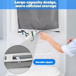 Dailygoods- Waszak Waterdicht - Hangende Waszak - Grote Capaciteit - Polyester - 50 x 77 cm - Ruimtebesparend Ontwerp - Wasmand — thumbnail 2