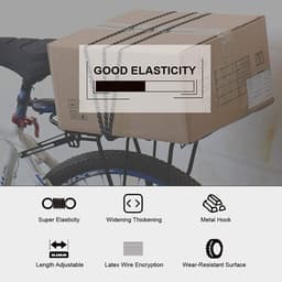 Dailygoods- Bungee Koorden 80 Inch - Verstelbaar Elastisch Touw - Heavy Duty - Met Gesp/Haken - Anti-roest - Voor Camping/Tuinieren - Elastisch Koord — thumbnail 2