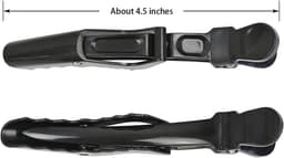 Haarclips Krokodil - Kappers Clips - Haar Stylen - Anti-Slip Grip - 10 Stuks - Zwart — thumbnail 5