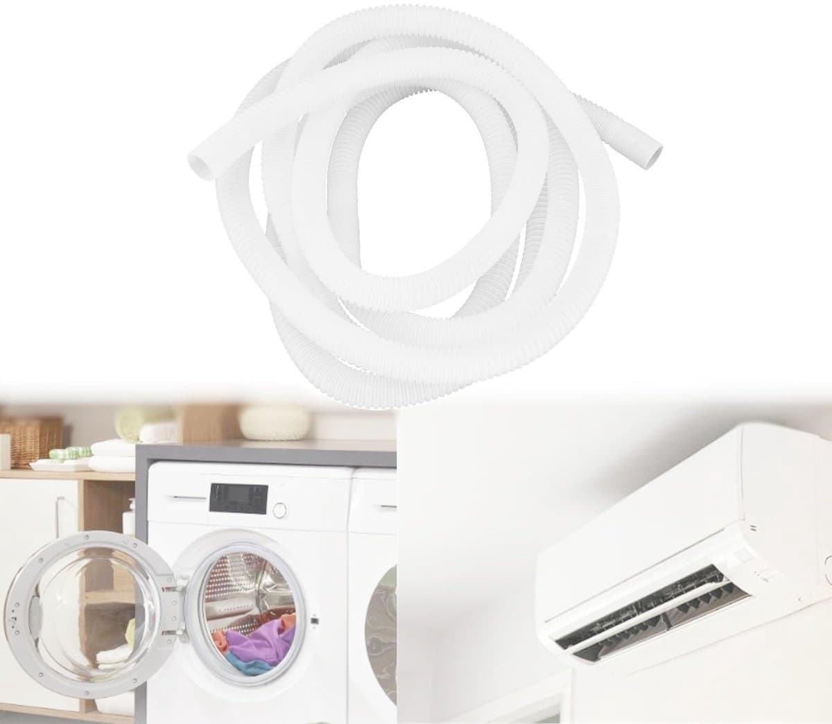 Dailygoods- Afvoerslang 3 Meter - Afvoerslang Wasmachine - Afvoerslang Airco - Flexibele Water Slang - Plastic Slang - Hoogwaardige Bendingseigenschappen - Waterafvoerslang — afbeelding 1