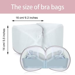 Dailygoods- Waszakken 2 Stuks - Ondergoed/Beha Bescherming - Duurzaam Polyester - Hoogwaardige Rits - Drie Lagen Vezels - Machinewas Veilig - Waszak — thumbnail 2