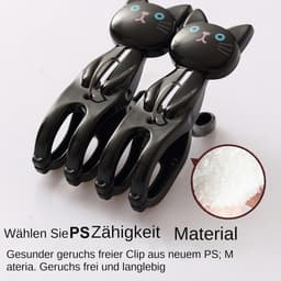 Wasknijpers - Kledingklemmen - Huishoudelijke Organisatie - Antislip Ontwerp - 2 Stuks - Zwart Wit — thumbnail 3