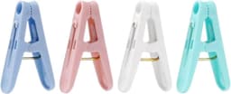 Wasknijpers Set - Waslijn Clips - Kleding Drogen - Inclusief Opbergzakje - 20 Stuks - Veelkleurig — thumbnail 1