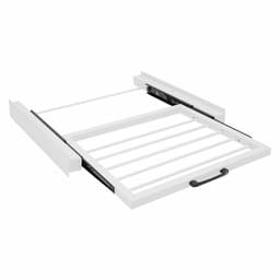 Wasrek - Uittrekbaar Droogrek voor Wasmachine en Droger - Universeel Tussenframe - 5 Stangen - Wit - 61 x 55 x 7,5 cm — thumbnail 1