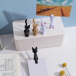 12 Stuks Kat Clip Kleding Mini Kledingknijpers voor Foto's, Theedoeken en Winddichte Handdoeken - Antislip Knijpers voor Thuisgebruik — thumbnail 2