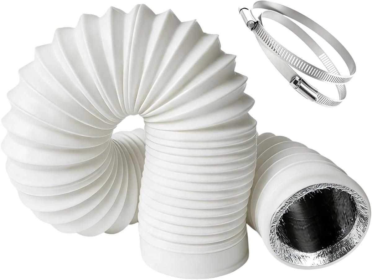 Afvoerslang - Ventilatieslang - Lucht Afvoeren - 5-Laags Isolatie - 150mm x 3m - Wit — afbeelding 1