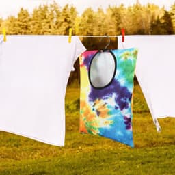 Wasknijper Tas - Kleding Pin Houder - Wasgoed Opbergen - Met Draaibare Hanger - 38 x 28 cm - Tie-dye — thumbnail 2