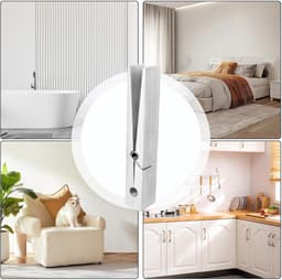 Grote Wasknijper - Handdoekhouder Clips - Handdoeken Ophangen - Decoratief Accent - 30 cm Lengte - Wit — thumbnail 5
