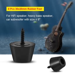 Byshayne - Rubber Feet - Anti-Vibratie Pads - Duurzaam - 30x20mm - Vervangende Voeten - Geschikt voor Hi-Fi Speakers - 8 Stuks — thumbnail 5