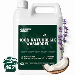 The Green Junk - 100% Natuurlijk Wasmiddel 5L Navulling - Zonder Synthetisch Parfum - Wasmiddel Sensitive - Vloeibaar Baby Wasmiddel - 167 Wasbeurten — thumbnail 1