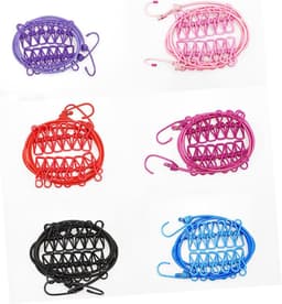 Elastische Waslijn - Reis Waslijn - Kleding Drogen - Met Clips - 190 cm - Zwart — thumbnail 1