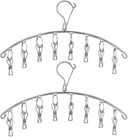 Kledingdroogrek met Clips voor Ondergoed, Sokken, Handdoeken en Baby Kleding - 2 Stuks, Ideaal voor Thuisgebruik en Efficiënt Drogen — thumbnail 1