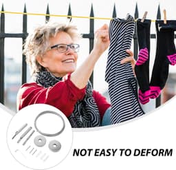 Waslijn Roestvrij Staal - Drooglijn Buiten - Kleding Drogen - Windbestendig Ontwerp - 5 Meter Lengte - Diverse Kleuren — thumbnail 5