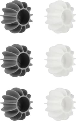 Antiklit Wasballen Voor Wasmachine - 6 Stuks - Bloemvorm - Voorkomt Verwarde Kleding - Wit En Grijs - Elk 3 Stuks - Afmeting 6x4 cm — thumbnail 1